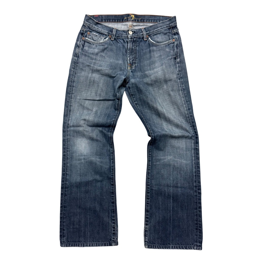 7 For All Mankind Bootcut Denim Jeans Distressed Mens 32x29